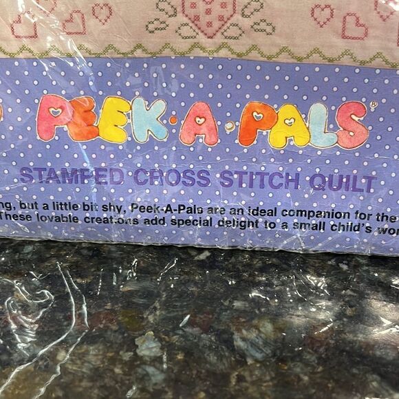 Titan Needlecraft -Peek-A Pals-Kitty Cross Stitch Quit - size 32” x 42” - Picture 3 of 7